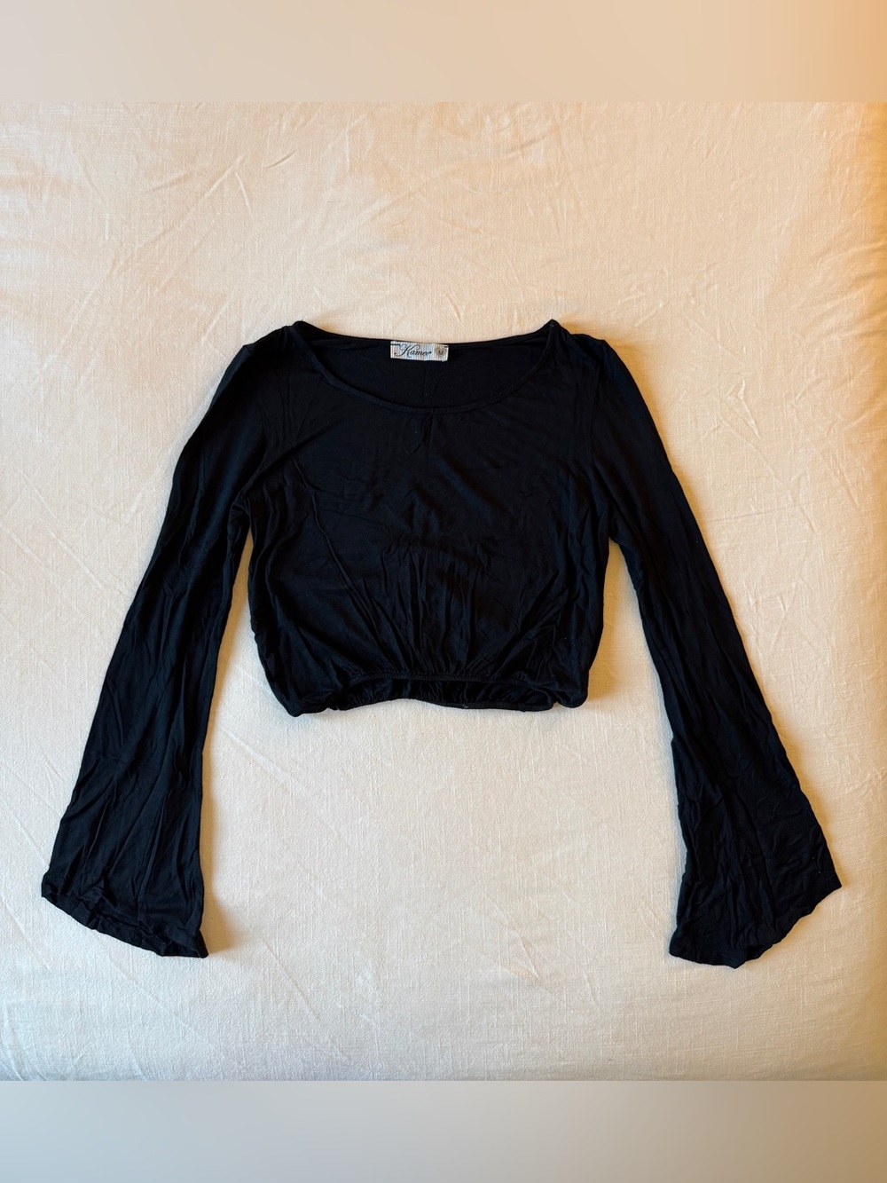 Kameo Black Flowy Cropped Top
